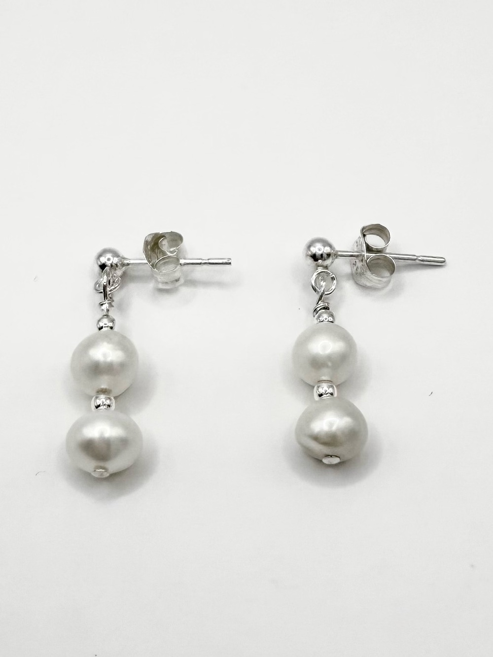 New Beginnings Cultured Freshwater Pearl Gemstone Mood Boosting .925 SS Earrings